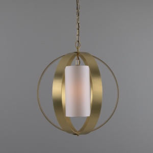 Denton Modern Brass Lantern Pendant 50cm
